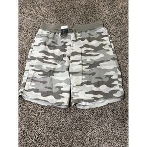 No Boundaries Camo Shorts Mens Medium 32-34 Gray Athletic Lounge Drawstring